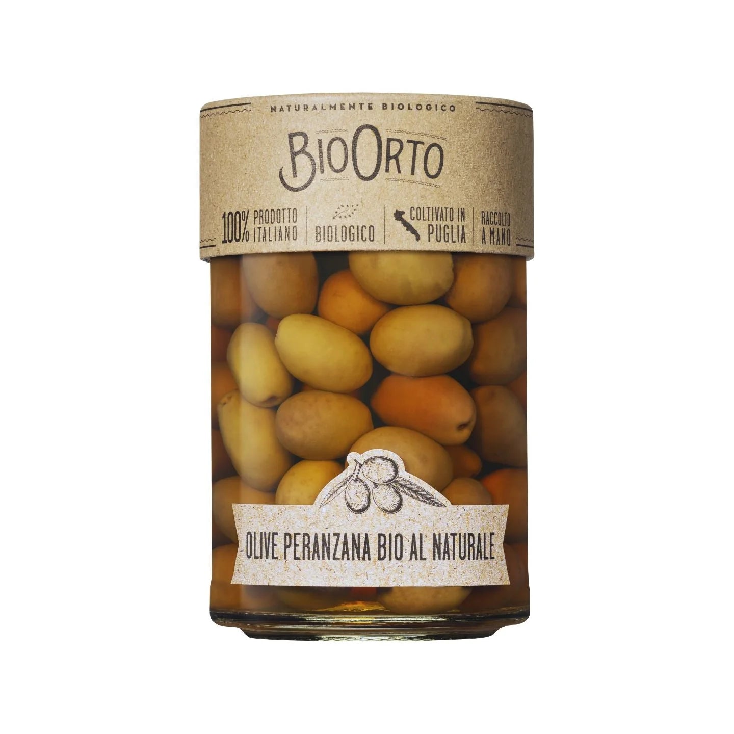 Bio Orto Organic Peranzana Olives in Brine 350g | Il Fattore
