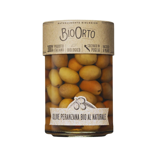 Bio Orto Organic Peranzana Olives in Brine 350g | Il Fattore