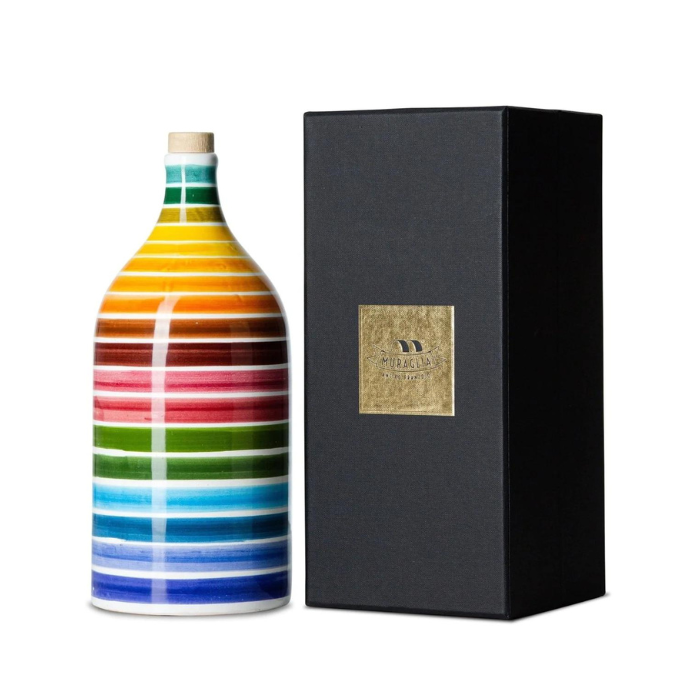 Frantoio Muraglia Extra Virgin Olive Oil in Rainbow Terracotta Magnum Bottle 1.5lt | Il Fattore