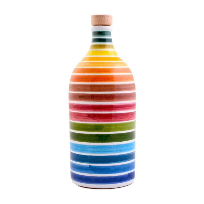 Frantoio Muraglia Extra Virgin Olive Oil in Rainbow Terracotta Bottle 500ml | Il Fattore