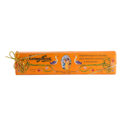 Sorelle Nurzia Soft Almond Torrone with Candied Orange 200g | Il Fattore