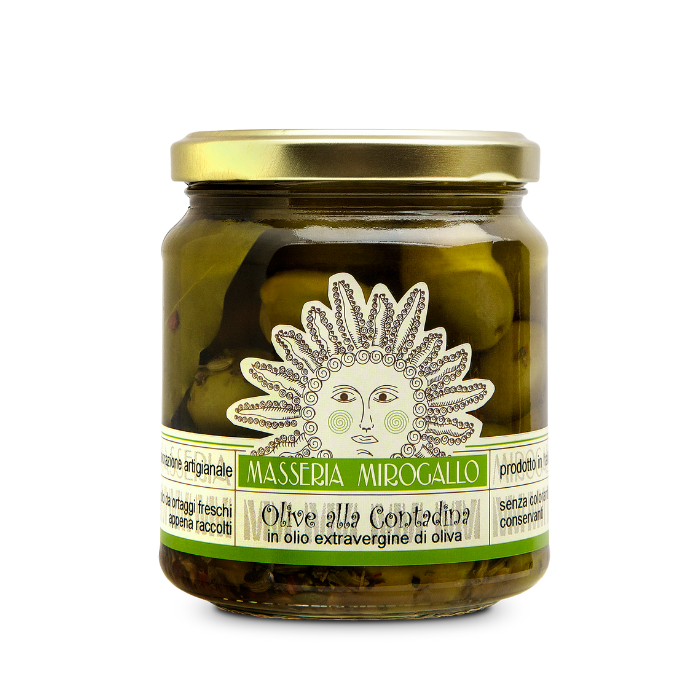Masseria Mirogallo Contadina Olives in Oil 270g | Il Fattore